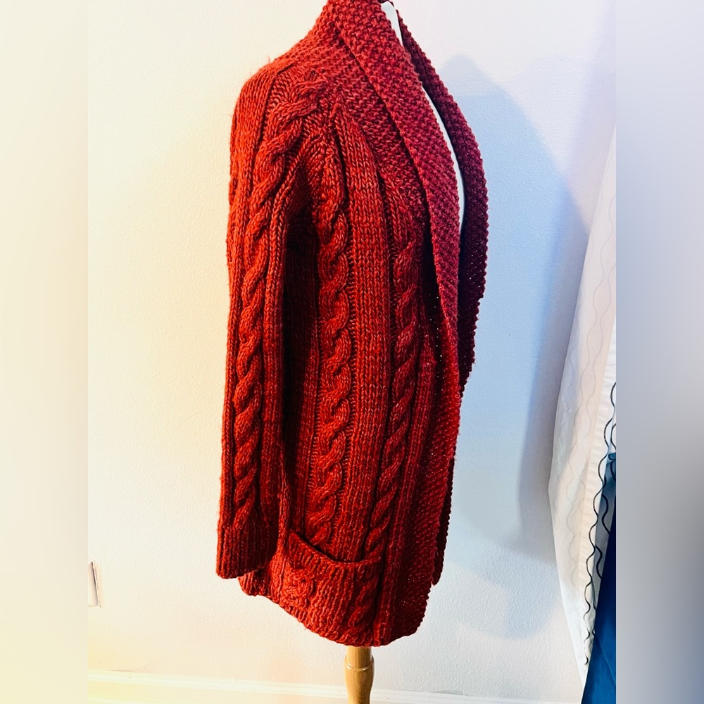 Vintage Handmade Chunky cable knit open cardigan